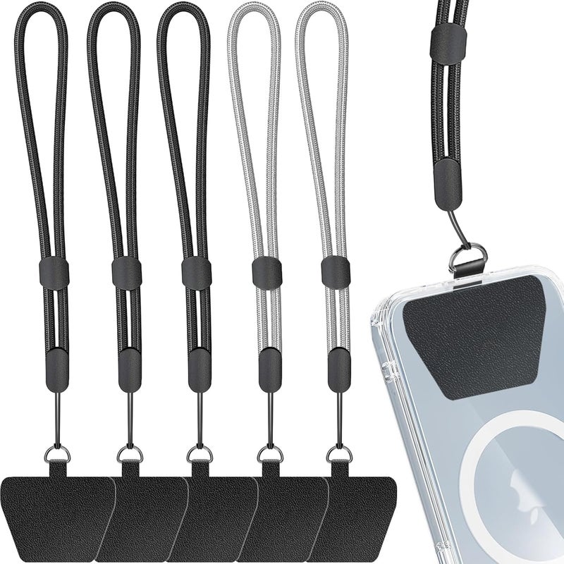 Limvory Cell Phone Wrist Strap, 5 Pack Adjustable Wrist Lanyard for Around The Hand With Tether Tabs Compatible with iPhone and Most Cell Phone - Image 1